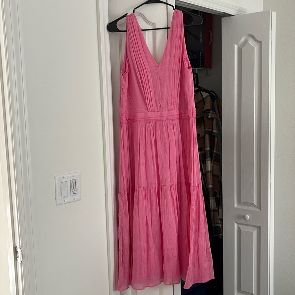 Women’s pink ruffle dress